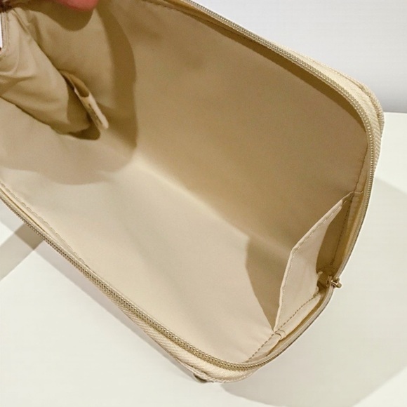 Christian Dior Canvas Cosmetic Travel Pouch Bag in Beige - Picture 7 of 10